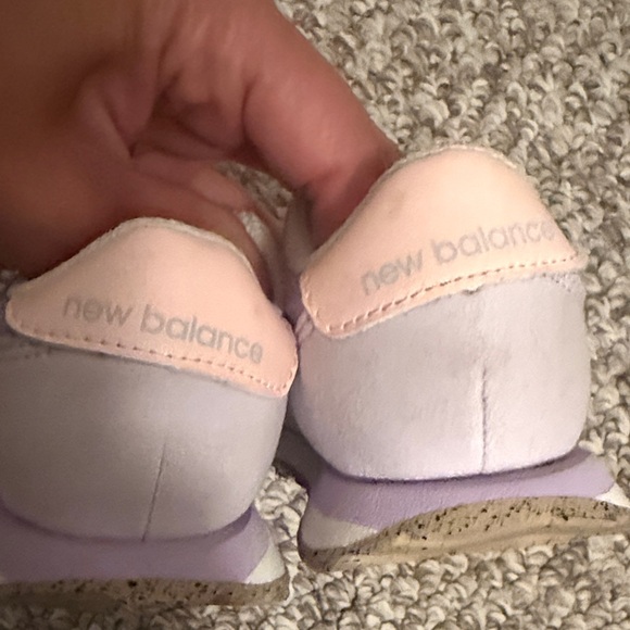 New Balance Kids Lavender and Peach Sneakers - Picture 3 of 5